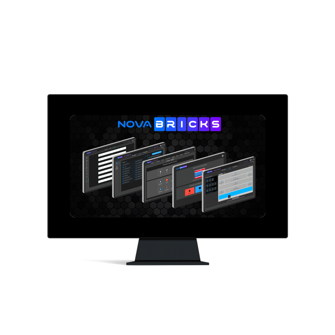 Aperçu du builder de la plateforme NovaBricks